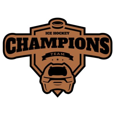 Champions Team Ice Hockey logo template Thumbnail